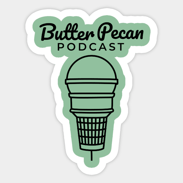 Butter Pecan Vertical Cone Sticker by Butter Pecan Podcast